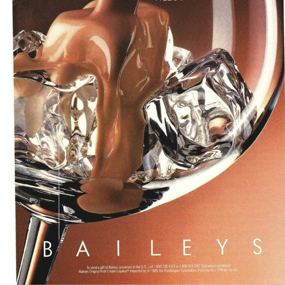 Baileys Irish Cream 1980s Vintage Print Ad 9 inch Tall - Picture 3 of 4